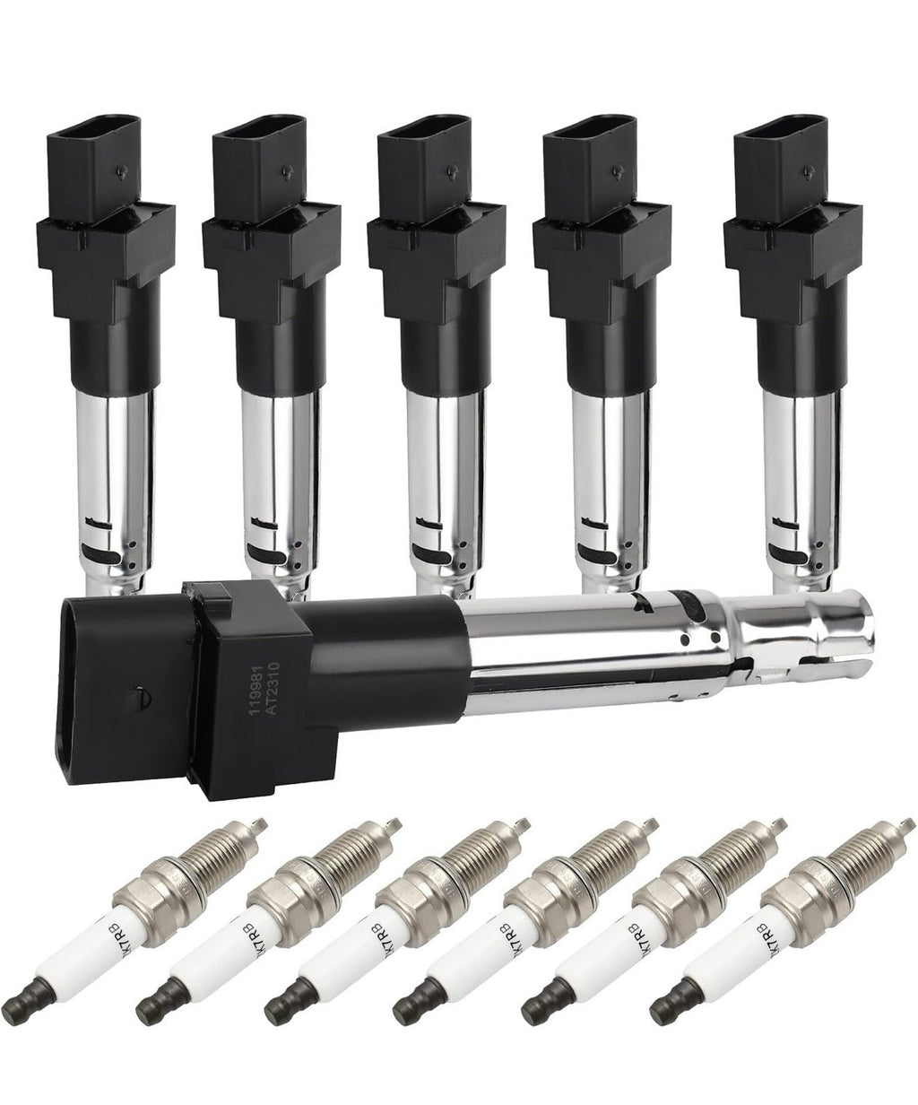 6 ignition coils with 6 iridium Spark Plugs for Porsche 2003-2011 Cayenne 3.68