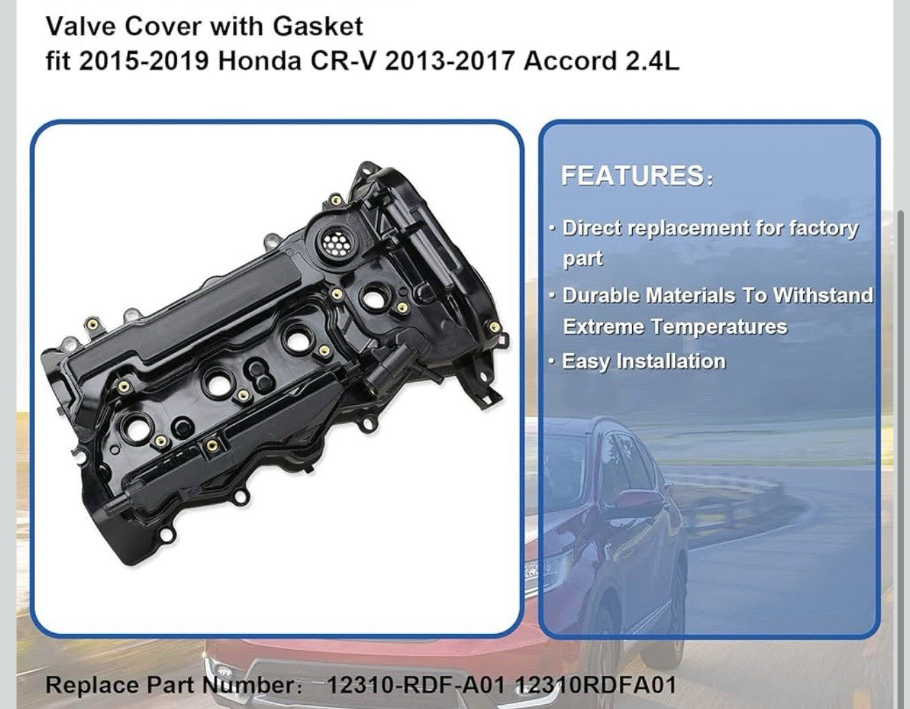Engine Valve Cover with Gasket Compatible with 2015-2019 Honda CR-V 2013 2017..4