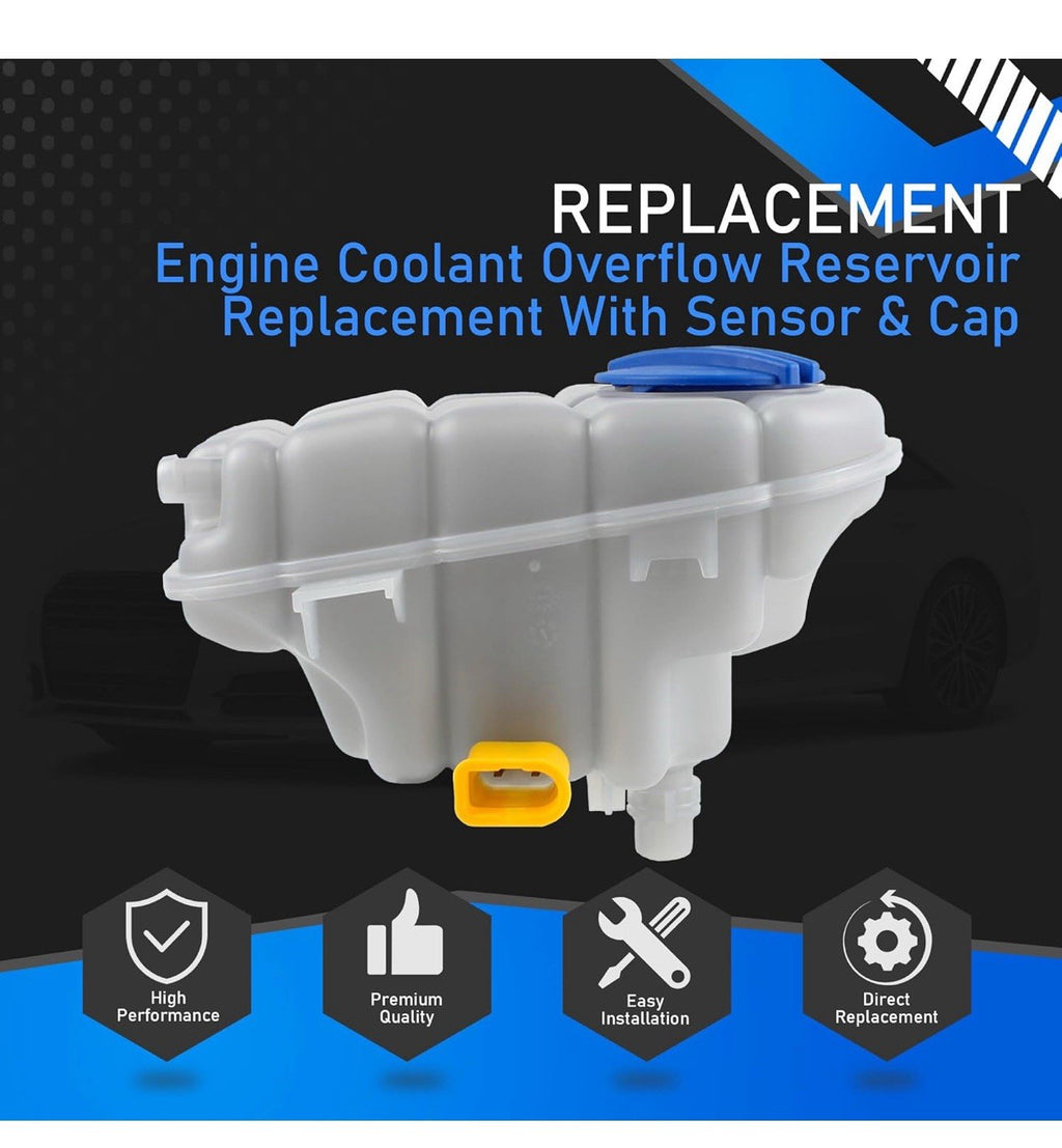 4G0121403G Engine Coolant Reservoir Tank with Sensor & Cap Compatible with 6