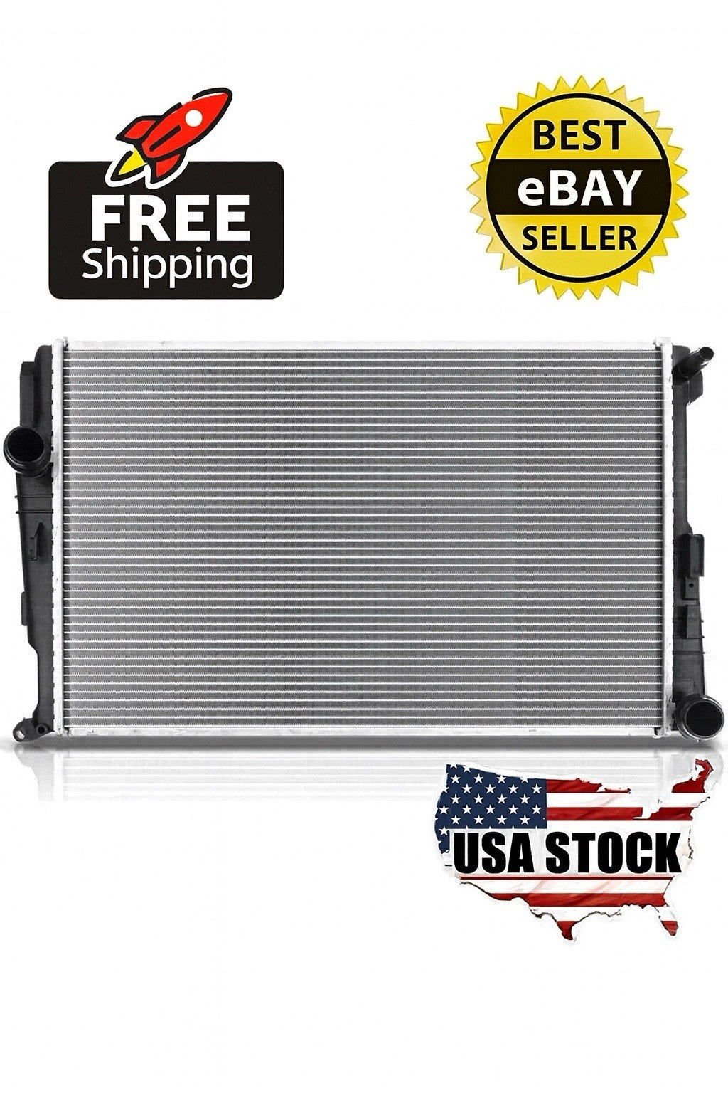 For BMW X3 Radiator 2013-2017 Plastic/Aluminum F25 28i 2.0L Turbo Gas BM30101790