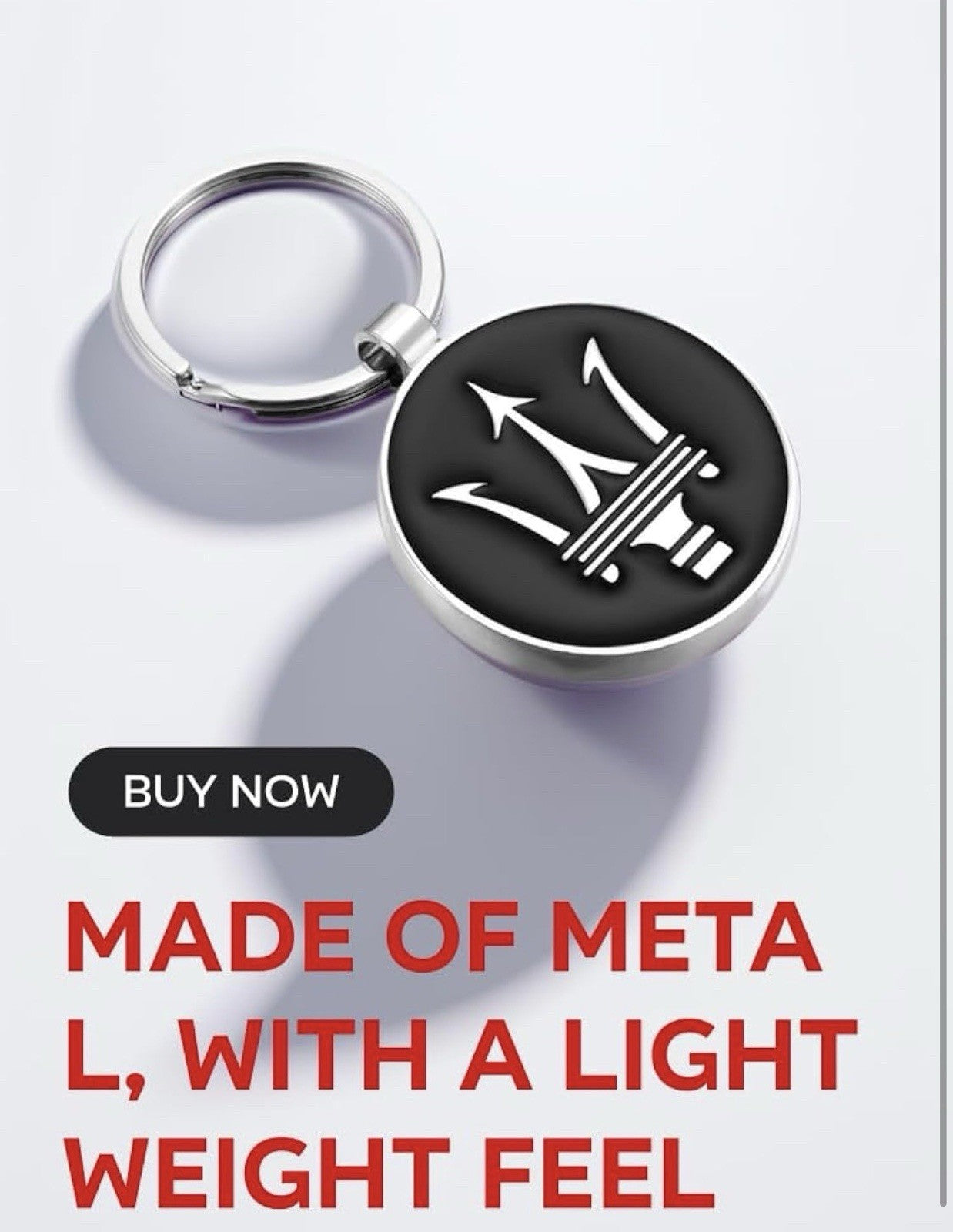 1pc For Maserati Car Keychain Keyring,Key Chain Key Ring Replacement for Key 1