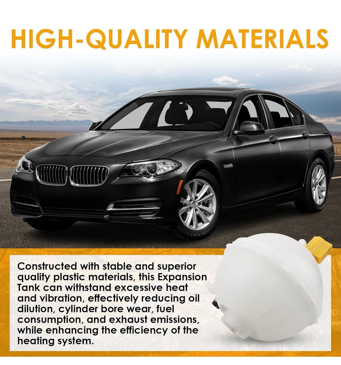 17138614293 Engine Coolant Reservoir Tank w/Sensor & Bracket, Compatible with...4