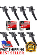 MAS Set of 8 Ignition Coil DG508 & Motorcraft Spark Plug SP479 Compatible with0