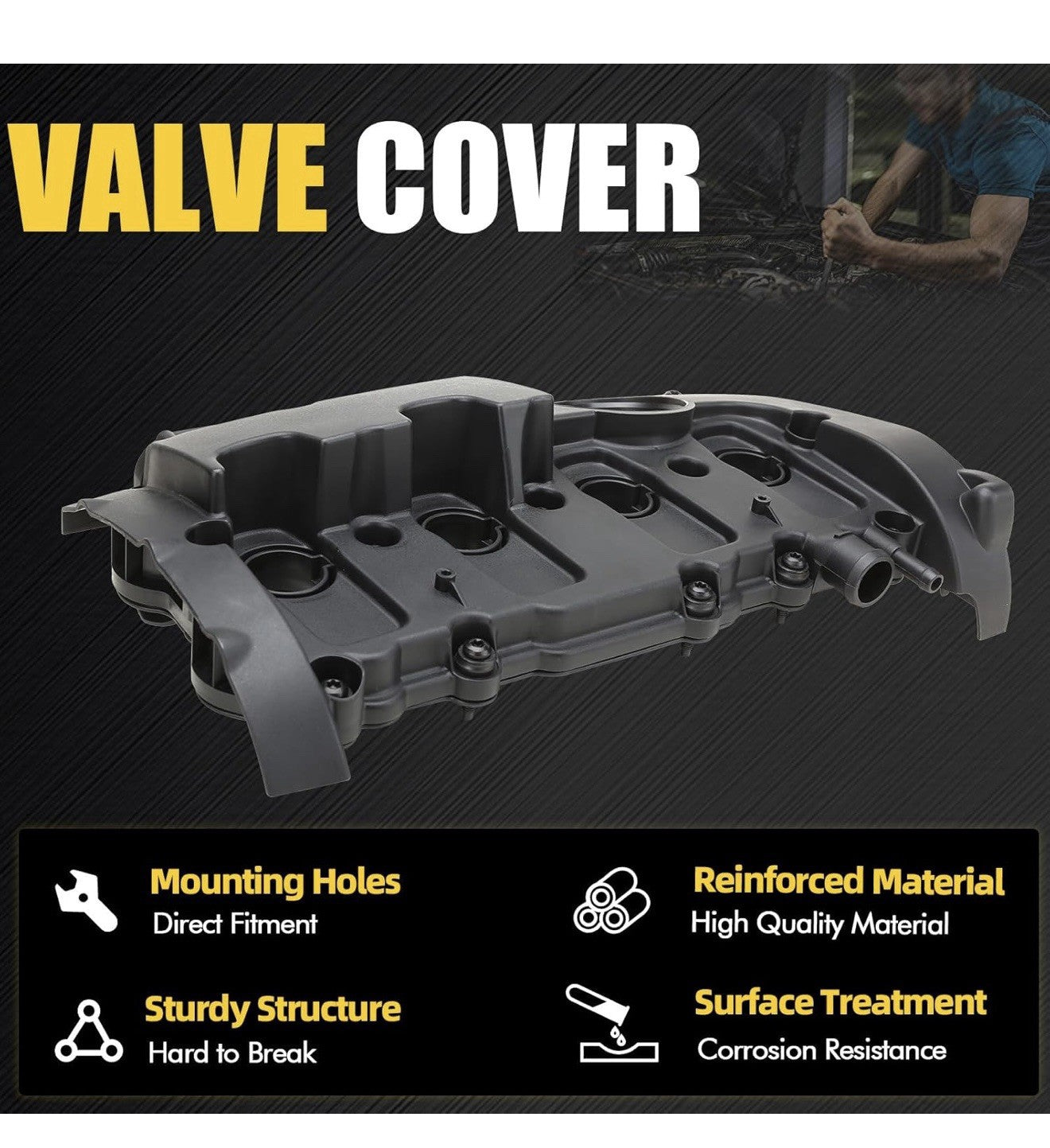 Engine Valve Cover w/ Gasket Bolts for Audi A4 Quattro 05-09 L4 2.0L 06D103-469N3