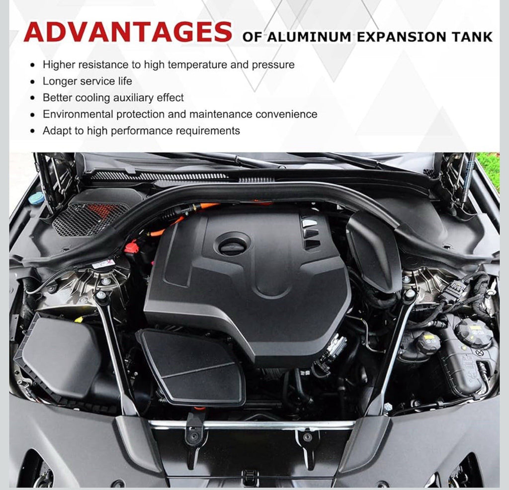 Aluminum Coolant Reservoir Expansion Tank for BMW 530e 530i 540i 740i 740e2