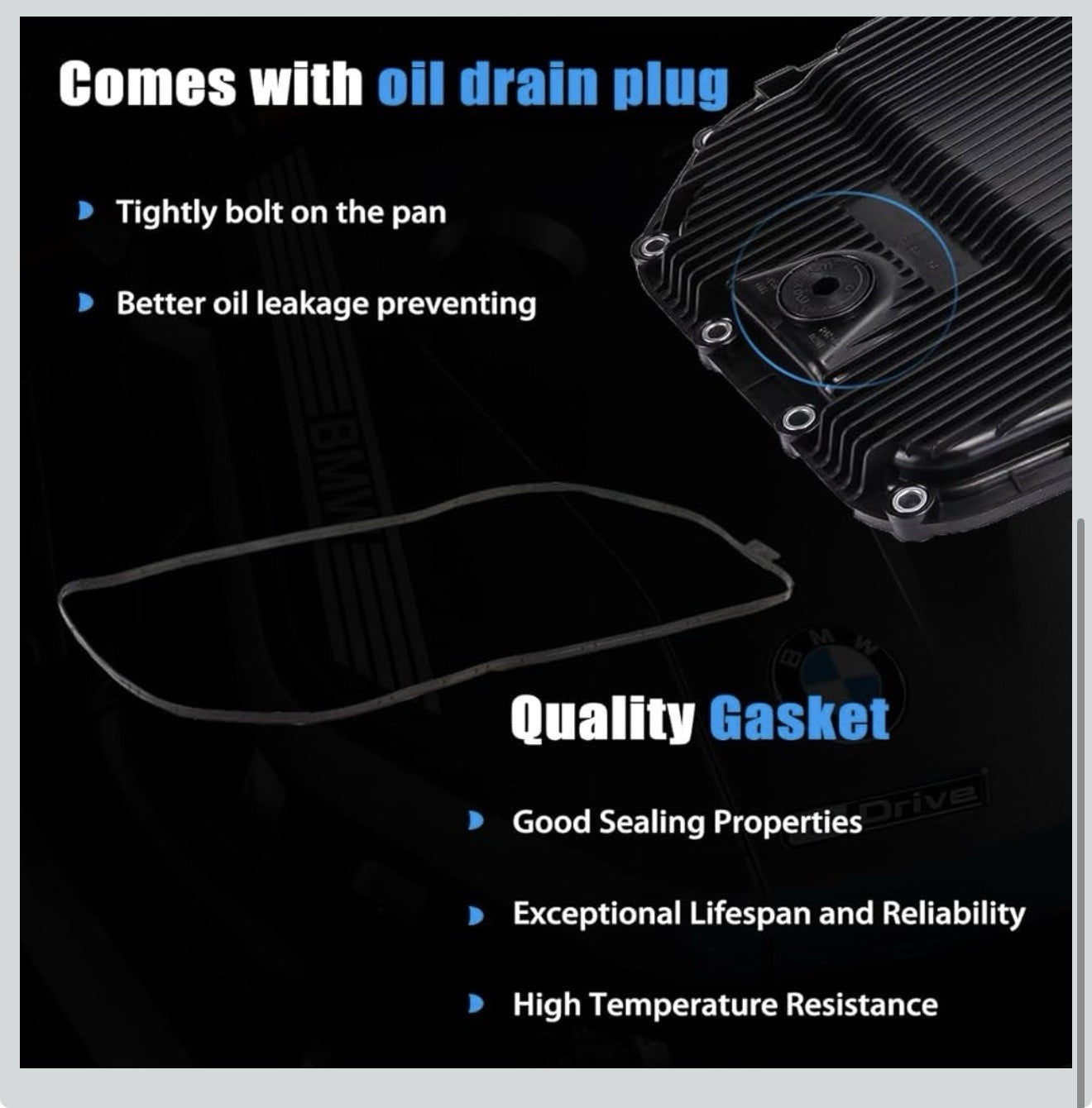 6HP26 Transmission Oil Pan with Filter and Gasket Kit for BMW 745Li X5 241175OEM4