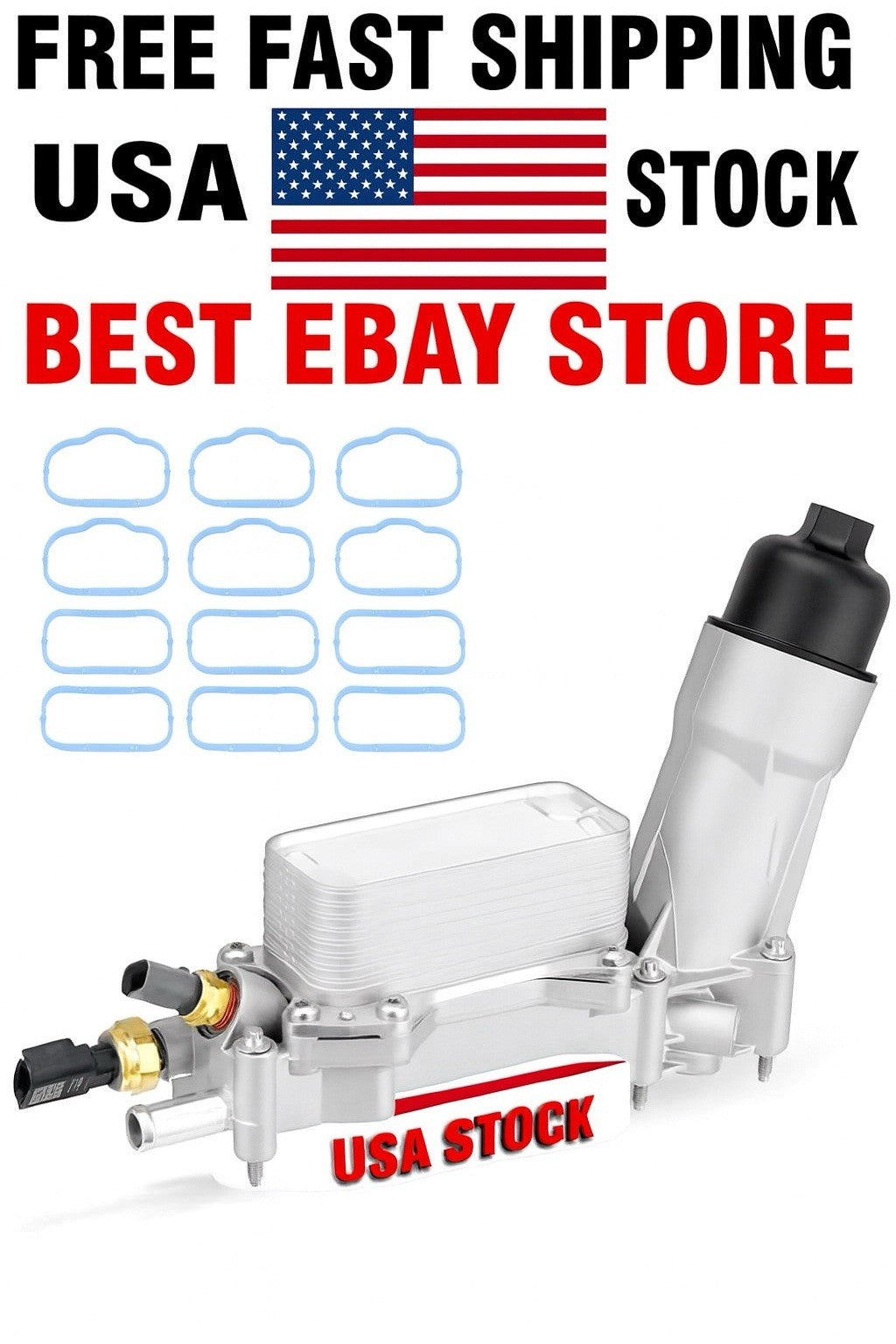 Engine Oil Cooler Filter Housing Assembly For Dodge Jeep Chrysler 2011-2022 3.6L0