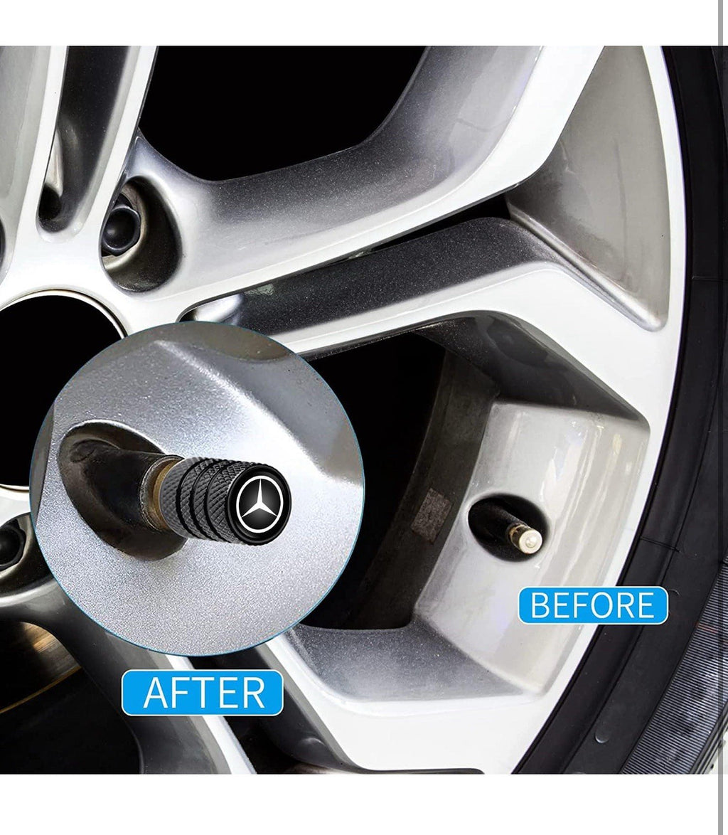 Tire Valve Stem Caps for Mercedes Benz Metal Car Wheel Air caps Auto Valve1