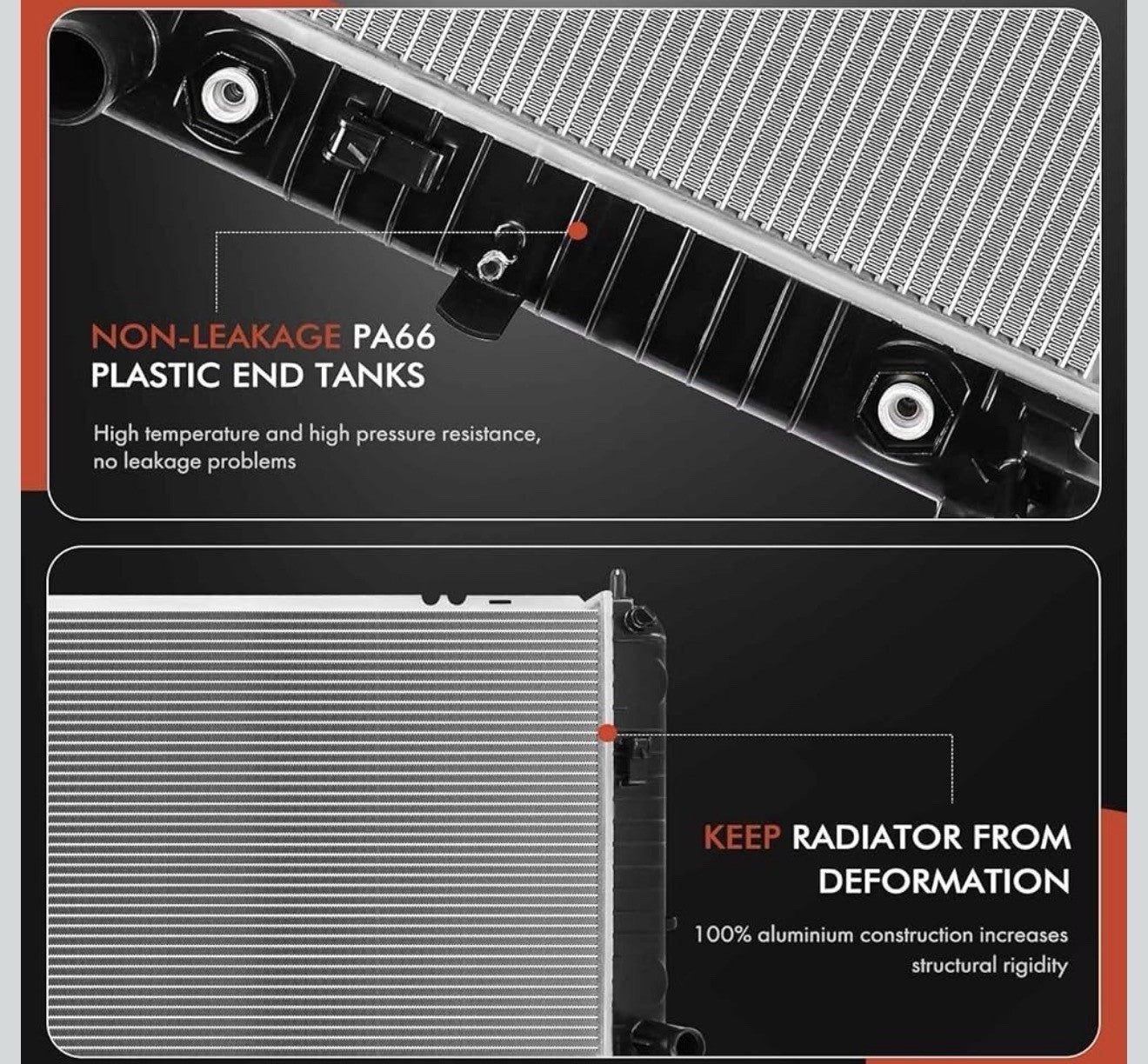 34'' Engine Coolant Radiator Compatible with Chevy Silverado/Suburban/Tahoe GMC4