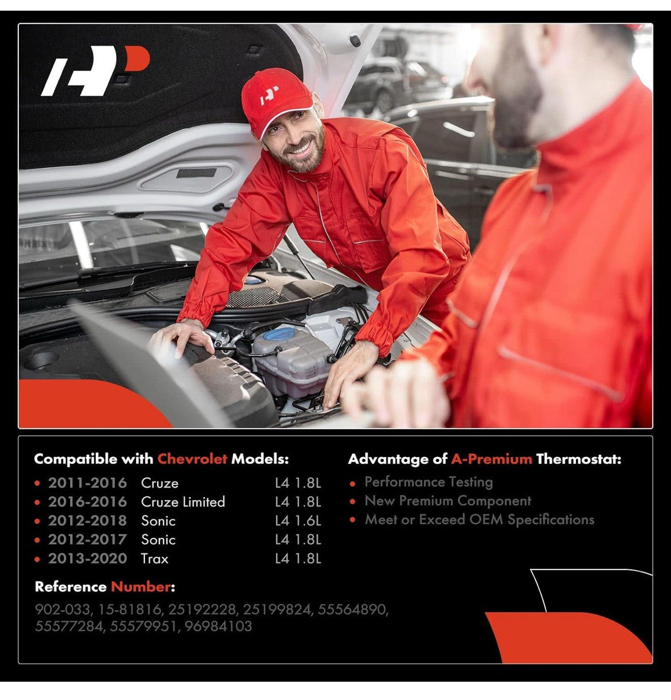 Upgrade Aluminium Thermostat Housing Assembly W/Sensors for Chevrolet Cruze 2...3