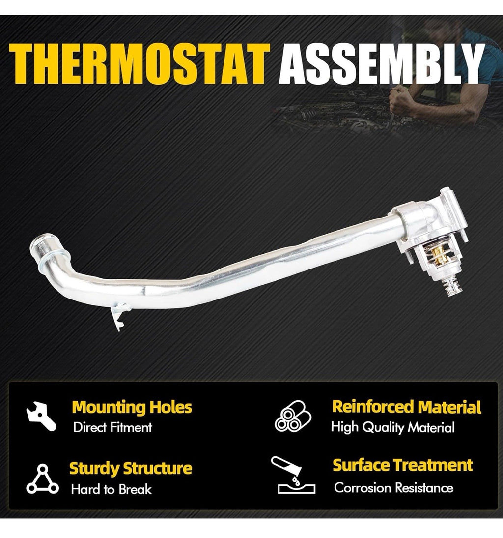 Coolant Thermostat Housing Assembly compatible with 2017-2023 Buick Cadillac3.64